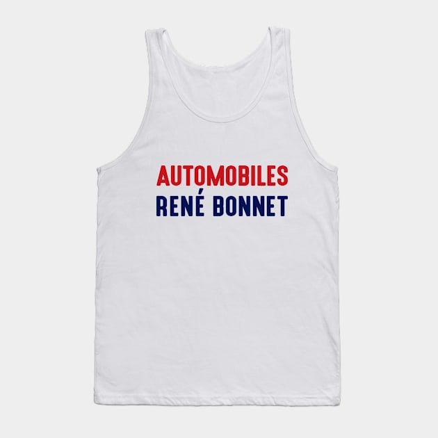 Automobiles René Bonnet - colour print Tank Top by retropetrol